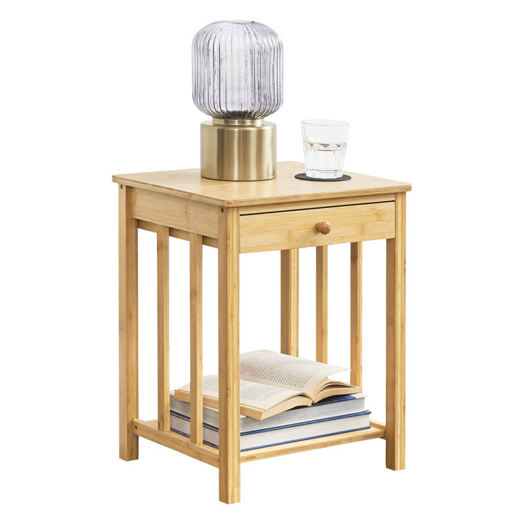 Gracie Oaks Schnabel Solid Wood Bedside Table Wayfair.co.uk